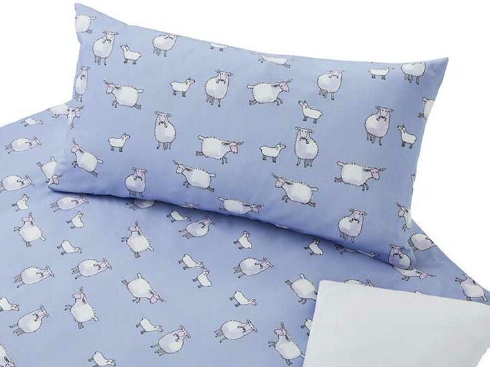 COTONEA Produktbildslider CC1SC Bio Satin Kinderbettwaesche Schaefchen